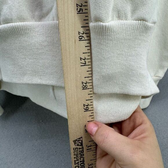 Vintage Hanes Mens Cream NMCP 1997 Laboratory Graphic Logo Sweatshirt Size 2XL - Picture 8 of 9